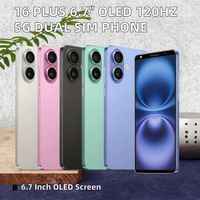 Téléphone portable 100% original 16 Plus avec écran OLED HD de 6,7 pouces 120 Hz, LTE 5G, double SIM, 8 Go de RAM, débloqué d'usine, appareil photo avancé