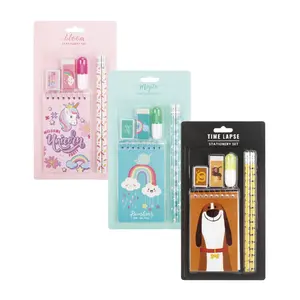Cute Custom Back To School Unicorn Design Eco Friendly Gift Stationery Set for Children School Supplies