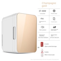 Réfrigérateur Compact 8L pour Voiture, Dortoir et Maison, Mini Frigo Semi-conducteur en Matériau PP, AC 12V/110V/220V, Idéal pour le Commerce International