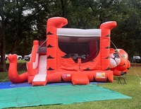 Maison gonflable gonflable à louer pour fête en plein air Tiger Belly Bounce Castle Certified CE 12-Person 3-Year Warranty