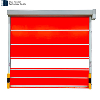 Porte roulante industrielle à grande vitesse au design moderne pour salles blanches Porte roulante automatique à grande vitesse en PVC avec fenêtre de vue