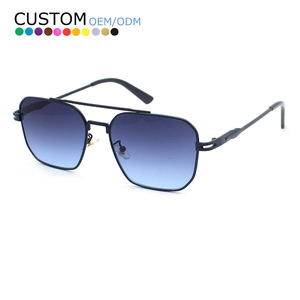 New Trend Metal Square Large Frame Gradient Sunglasses for Men Driving Sunglasses for Women - Product Image 1