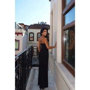 Vestido de Noche Negro Estilo Dorothy con Lentejuelas, Perlas y Plumas, Cintura Imperio, Corto, Elegante y Sencillo, Talla XL, Largo hasta el Suelo - Product Image 1