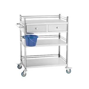 Durable Stainless Steel <strong>Dressing</strong> <strong>Trolley</strong> Medical <strong>Trolley</strong> Cart Specification - Product Image 3