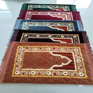 Holesale-alfombras de lujo de la familia ejadah, ortable