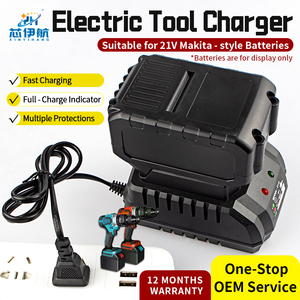 Cargador de Batería de Iones de Litio de 21V Estilo <span class=keywords><strong>Makita</strong></span>, Universal para Destornilladores y Taladros Eléctricos, Apagado Automático al Llenarse - Product Image 3