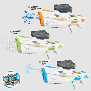 Pistola de Agua Eléctrica 3 en 1 con Luz de Colores Integrada, Juguete Acuático para Niños, Ideal para Jardín, Piscina y Juegos al Aire Libre, Regalo de Verano - Product Image 1