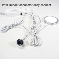 Interrupteur tactile IKSLED 18MM 1PC-5PCS, interrupteur intelligent à intensité variable à double mémoire pour armoire, 12-24V 3A 60W, indicateur bleu
