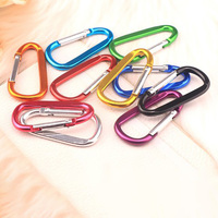 Porte-clés publicitaire 6cm petit porte-clés mousqueton en aluminium assorti Camping léger Durable petit anneau en D