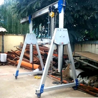3t 5t 7t Grue à portique mobile électrique en alliage d'aluminium Grue à portique de voyage à chaîne