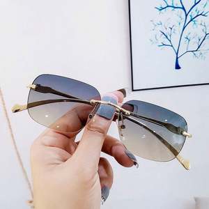 Gafas de Sol Retro de Metal con Cabeza de Leopardo, Lentes Degradadas, Montura Cuadrada sin Aro, para Hombre y Mujer, Moda 2022 - Product Image 2