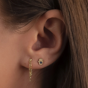 CANNER Plusieurs styles Argent sterling 925 Zircon effet diamant Yeux protecteurs 16G Piercing hélix à dos plat Boucles d'oreilles à visser - Product Image 4