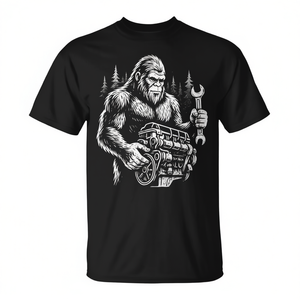T-shirt de réparation automobile pour mécanicien Bigfoot Sasquatch Engine - Product Image 2
