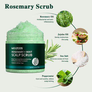 Private Label Oem Natuurlijke Ui Biotine <span class=keywords><strong>Massage</strong></span> <span class=keywords><strong>Spa</strong></span> Rozemarijn Haarverzorging Anti Roos Exfoliator Haar Hoofdhuid <span class=keywords><strong>Scrub</strong></span> Set - Product Image 3