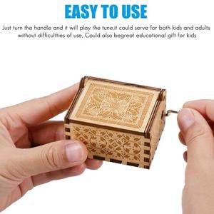 Manivela clásica de madera tallada de Juego de tronos, <span class=keywords><strong>caja</strong></span> <span class=keywords><strong>Musical</strong></span> regalo para los niños familia y amigos (de madera) - Product Image 2