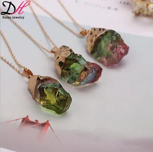 Multicolor Natural Crystal Irregular Original Phnom Penh Necklace Sweater Chain Men and Women Accessories