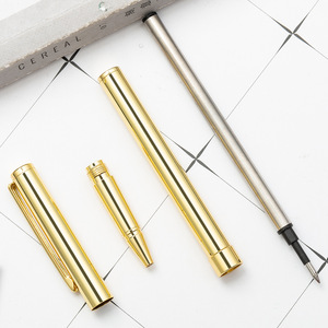 Nouveau stylo en métal neutre personnalisé avec logo, encre à bille, vente en gros - Product Image 4