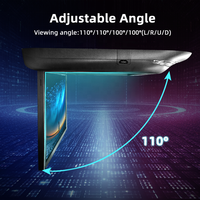 Moniteur de plafond motorisé pliable 15,6 pouces HD tactile Android avec éclairage LED pour voiture, camping-car, monospace et SUV - Vente en gros