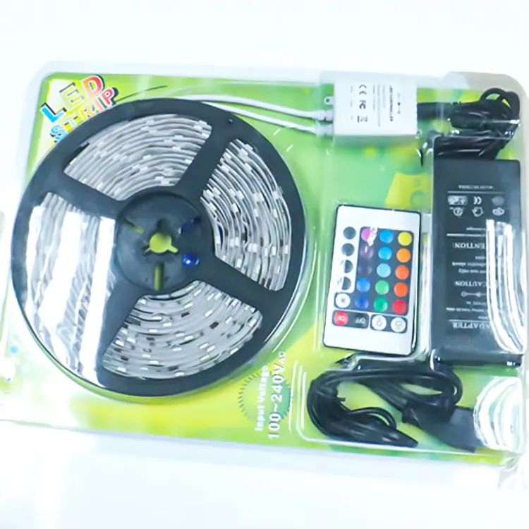 Luz de tira de led super brilho, 2835 smd rgb mudança de várias cores lights16.4ft 300 leds corda com controle remoto ir