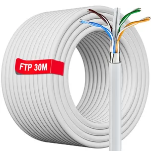 High-Speed 305M Cat6 Ethernetkabel 23awg Twisted Pair Utp Stp ftp Koperen Pvc + Pe Buitenlankabel Voor Cat5e Cat6 Cat6a