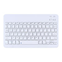 Keyboard Virtual Nirkabel BT LED Mini Isi Ulang Plastik USB Tipe-C Ukuran Penuh untuk iPad & Ponsel Android Baru