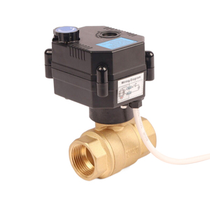 Petit actionneur de contrôle de l'eau vanne à boisseau sphérique rotative en laiton à moteur électrique miniature intelligente à 2 voies Installation rapide OEM - Product Image 4