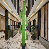 Grandes plantes artificielles de cactus PE de luxe en stock, hauteur 206cm, herbe en plastique, haute assurance pour paysage extérieur, mariage