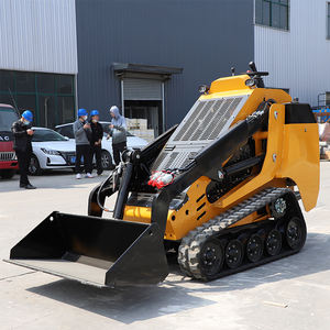 V1000 gimo Skidsteer roda pemuat, Crawler 450kg 1,5 ton beban depan dengan 4 dalam 1 Bucket - Product Image 4