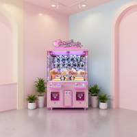 Machine à griffes professionnelle 2 joueurs, machine d'arcade moderne avec lecteur de cartes pour un retour sur investissement élevé dans les centres de jeux sans personnel
