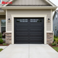 Portes de garage automatiques inclinables en acier de style design moderne, esthétiques et durables, résistantes au vent pour les villas