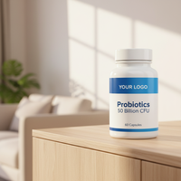 Probiotiques haute puissance 50 milliards d'UFC 60 gélules Complément alimentaire pour adultes Améliore l'immunité Formule en flacon
