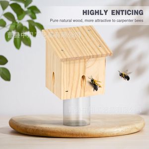 Trampa para Abejas de Madera Cuadrada, Control de Insectos de Madera Natural para Jardín - Product Image 1