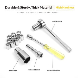 <span class=keywords><strong>Set</strong></span> di 40 Pezzi di <span class=keywords><strong>Chiavi</strong></span> <span class=keywords><strong>a</strong></span> <span class=keywords><strong>Bussola</strong></span> e Cricchetto in Acciaio al Carbonio con Custodia Rigida per Riparazione Auto e Moto - Product Image 4