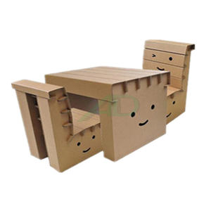 Perabot kertas kursi meja meja pakaian bergelombang Sofa kardus - Product Image 5