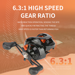 Carrete de lanzamiento de gota de agua 6,3: 1 nuevo Carrete De Pesca Baitcasting carrete Baitcaster carretes de Pesca para Pesca - Product Image 4