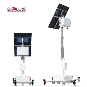 BIGLUX Remorque CCTV Mobile, Tour CCTV Solaire, Système de Surveillance par Caméra de Sécurité 4G avec Surveillance Solaire pour les Parking - Product Image 1