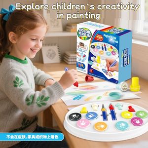 Kuas Ajaib Edukatif Kreatif Baru untuk Anak-anak, Mewarnai, Menggambar, Bebas Kotoran, Stempel Lukis, Mainan Seni DIY untuk Hadiah Anak-anak - Product Image 4