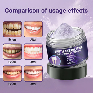 Poudre blanchissante <span class=keywords><strong>dentaire</strong></span> minérale <span class=keywords><strong>pour</strong></span> le nettoyage buccal, la protection des dents, la restauration et l'élimination des taches dentaires, <span class=keywords><strong>pour</strong></span> une haleine fraîche, couleur violette - Product Image 4