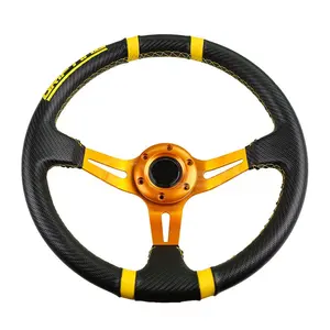 Yuechi JDM accessori Racing PVC staffa in alluminio universale 14 pollici 350mm volante per auto alla deriva