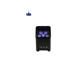Projecteurs LED sans fil YINUO RGBWAUV 6-en-1 sur batterie 6*18W, contrôle DMX512/activation sonore, IP33, CRI95, en aluminium et plastique pour éclairage de scène