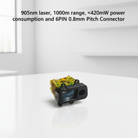 Módulo de Telémetro Láser de 905nm, 1000m, 420mW Tipo A2 |   Conector de 6 pines con paso de 0.8 mm