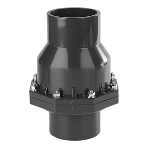 DIN Upvc Industriële Waterbehandeling Kogel Pvc Terugslagklep Enkelvoudige Union Terugslagklep OEM Lijm Industriële Kwaliteit Hydraulisch Algemeen - Product Image 1