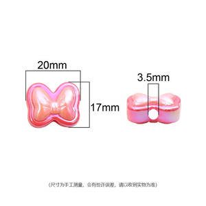 Colorido DIY materiales hechos a mano doble Color recto agujero acrílico para pulseras cadenas de teléfonos móviles accesorios mezcla de colores - Product Image 6