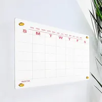 Calendario acrilico personalizzato 18x24 pollici calendario da parete in acrilico per pianificatore mensile e settimanale