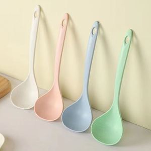 Wheat Straw Soup Spoon Porridge Spoon <b>Kitchen</b> Cutlery <b>Plastic</b> Long-handled Spoon - Product Image 1