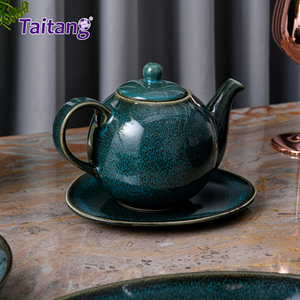 Suministros de cafetería de hotel <span class=keywords><strong>Tazas</strong></span> de café de cerámica esmaltadas en colores personalizados para cafetería - Product Image 5