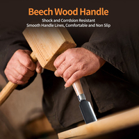 Ensemble de ciseaux à bois professionnels en acier allié avec manche en bois, outils de précision pour la sculpture et la gravure détaillées