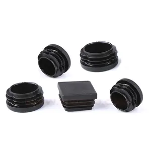 Injected Molded Custom Pipe Tube Fitting Square Rectangular Plastic End Cap Plugs