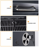 Combinaison de charbon de bois au gaz Hybrid Gas Bbq Barbecue Grills avec brûleur infrarouge pour la cuisine extérieure