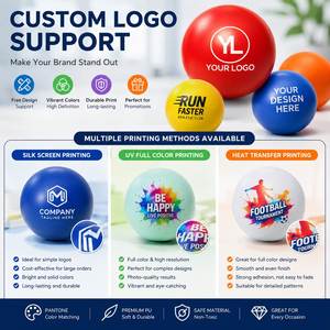 Custom Logo Durable Promotional Gifts Pressure Reduction Color Printing Round PU Foam Anti <b>Squeeze</b> Toys Stress <b>Ball</b> - Product Image 3